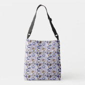 Girly Floral Pattern Crossbody Tas (Achterkant)