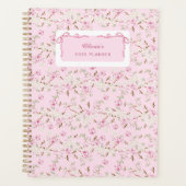 Girly Floral Pink Bow Coquette Custom 2026 Planner (Voorkant)