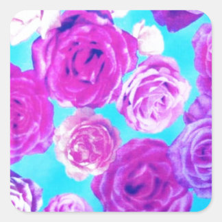 Girly Floral Vierkante Sticker
