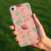 Girly Football Bow Pattern Phone Case iPhone Hoesje