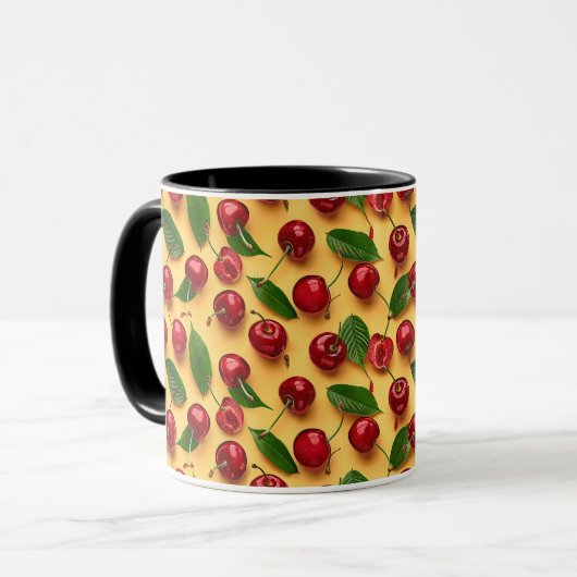Girly Fruit  Zomer Cherry Pattern Mok (Voorkant links)