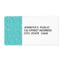 Girly, Fun Aqua Blue Glitter Printed