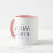 Girly Funny Llama Queen Illustration Mok (Voorkant links)