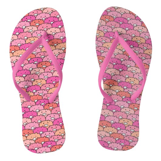 Girly Funny Pig Pattern Teenslippers (Voetbed)