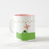GIrly Gator Tweekleurige Koffiemok (Voorkant links)