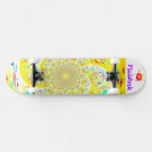 Girly Geel Abstract Skateboard (Horizontaal)