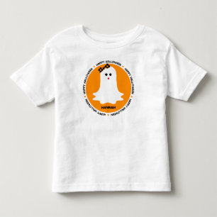 Girly Ghost Halloween Personalized Kinder Shirts