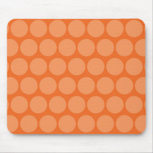 Girly Giant Big Sinaasappel Peach Polka Dots Patte Muismat