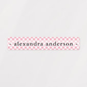 Girly Gingham Kids Name Labels (Design 1)