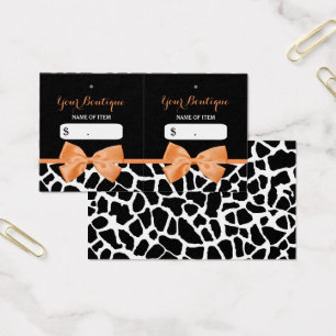 Girly Giraffe Imprimer Orange Bow Boutique Hang Ta