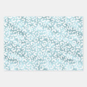 Girly Glam Aqua Blue Animal Print Inpakpapier Vel (Voorkant)