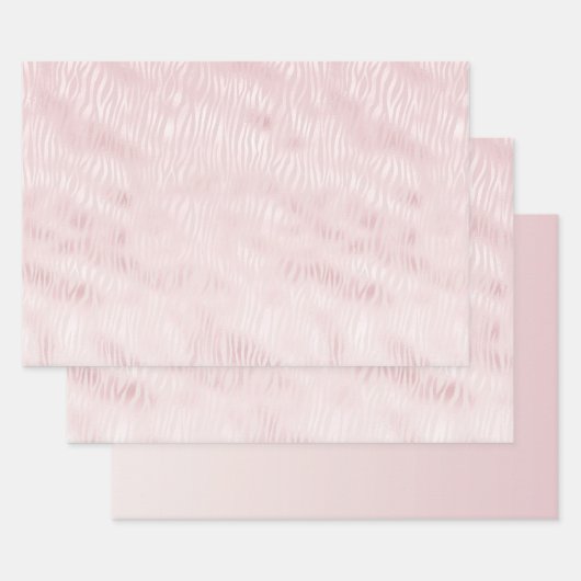 Girly Glam Blush Pink Zebra Print Inpakpapier Vel (Set)