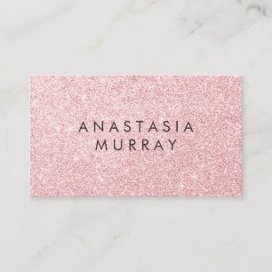 Girly & Glam Blush Roze Gouden Glitter Glinstering Visitekaartje