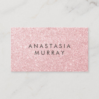 Girly & Glam Blush Roze Gouden Glitter Glinstering Visitekaartje