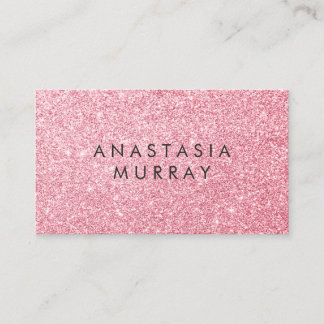 Girly & Glam Blush Roze Gouden Glitter Glinstering Visitekaartje
