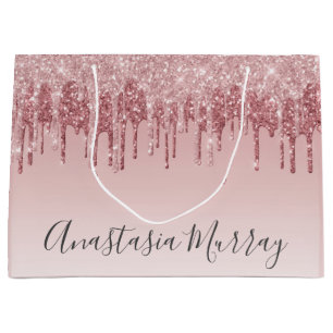 Girly Glam Blush Roze Rose Gold Glitter Drivers Na Groot Cadeauzakje