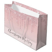 Girly Glam Blush Roze Rose Gold Glitter Drivers Na Groot Cadeauzakje (Voorkant Gekanteld)