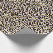 Girly Glam Gold Blush Leopard Print Cadeaupapier (Hoek)