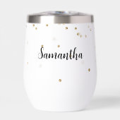 Girly Glam Gold Sparkle Confetti gepersonaliseerd (Voorkant)