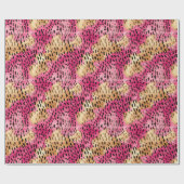 Girly Glam Goud Roze Leopard Cadeaupapier (Vlak)
