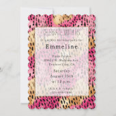 Girly Glam Goud Roze Leopard Kaart (Voorkant)