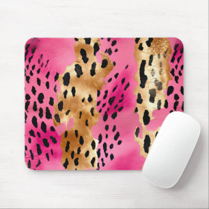Girly Glam Goud Roze Zwart Leopard Muismat