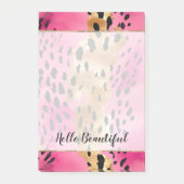 Girly Glam Goud Roze Zwart Leopard Post-it® Notes (Voorkant)