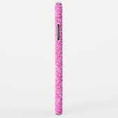 Girly Glam Hot Pink Glitter Sparkles Monogram Case-Mate iPhone Case (Achterkant/rechts)