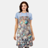 Girly Glam Opal Leopard Print All-Over Print Apron Schort (Gedragen)