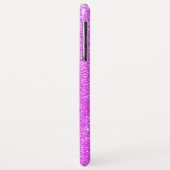 Girly Glam Paars Glitter Sparkles Monogram Case-Mate iPhone Case (Achterkant/links)