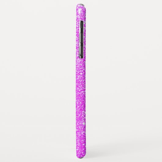 Girly Glam Paars Glitter Sparkles Monogram Case-Mate iPhone Case (Achterkant/links)