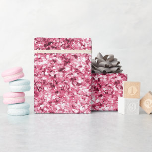 Girly Glam Pink Glitter Cadeaupapier