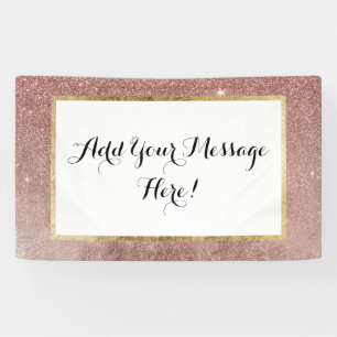 Girly Glam Pink Rose Gold Foil en Glitter Mesh Spandoek