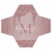 Girly Glam Roos Gold Driving Glitter Monogram Voetbal (Enkel)