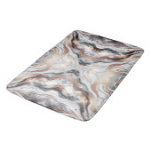 Girly Glam Roos Goud Zilver & Wit Marmer Badmat (Gekanteld)