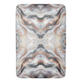 Girly Glam Roos Goud Zilver & Wit Marmer Badmat (Voorkant Verticaal)