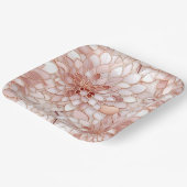 Girly Glam Roze Rose Goud Bloemen Papieren Bordje (Gebogen)