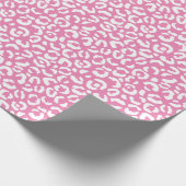 Girly Glam White Pink Leopard Print Cadeaupapier (Hoek)