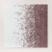 Girly Glamoureuze Faux Roos Gold Glitter White Omb Legpuzzel (Horizontaal)