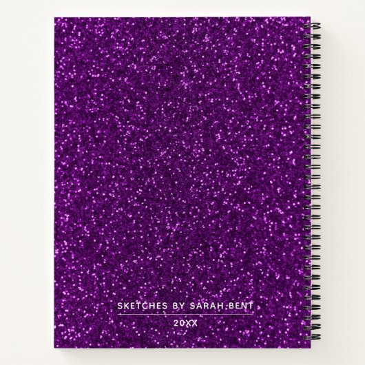 Girly Glitter Artist Sketchbook Notitieboek Notiti (Achterkant)