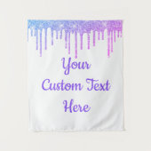 Girly Glitter Birthday Party Photo Booth Backdrop Wandkleed (Voorkant)