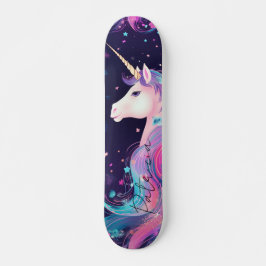 Girly Glitter Eenhoorn Regenboog Kleuren Skateboard