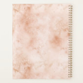 Girly Glitter Gold Peach-kleurenprinter Planner (Achterkant)