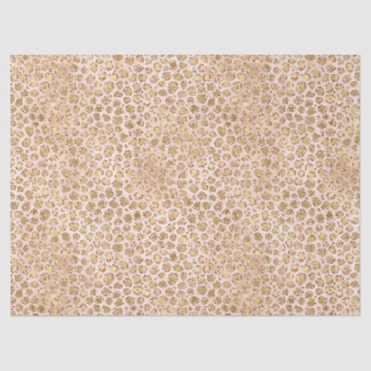 Girly Glitter Gold Peach-kleurenprinter Tissuepapier (Voorkant)