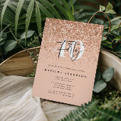 Girly glitter sparkle moderne 40e verjaardag