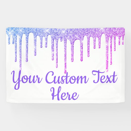 Girly Glitter Verjaardagsfeest Fotohokje Fun Prop Spandoek (Horizontaal)