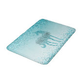 Girly Glitz Aqua Turquoise Glitter Unicorn Badmat (Gekanteld)