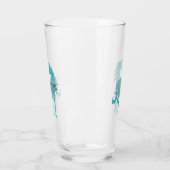 Girly Glitz Aqua Turquoise Glitter Unicorn Glas (Links)