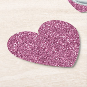 Girly Glitzy Pink Glitter Kartonnen Onderzetters