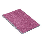 Girly Glitzy Pink Glitter Notitieboek (Rechterzijde)